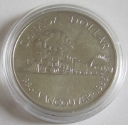 Canada 1 Dollar 1986 100 Years Vanouver Silver BU