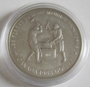 Canada 1 Dollar 1988 250 Years Ironworks Silver BU