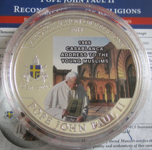 Palau 1 Dollar 2011 Papst Johannes Paul II. in Casablanca