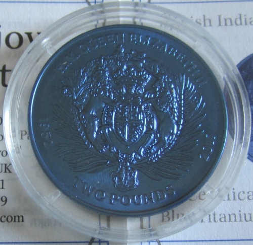 British Indian Ocean Territory 2 Pounds 2017 Sapphire Jubilee
