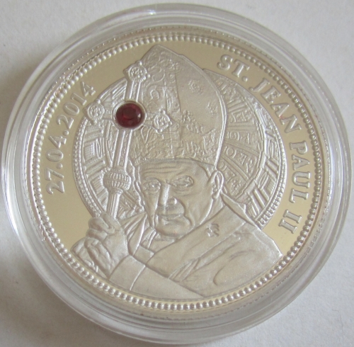 Kongo 100 Francs 2014 Heiligsprechung Papst Johannes Paul II.
