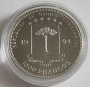 Equatorial Guinea 1000 Francos 1994 Dinosaurs Diplodocus