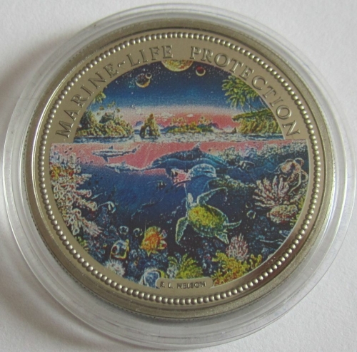 Palau 1 Dollar 1993 Marine Life Protection Coral Reef