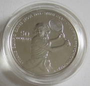 Niue 50 Dollars 1987 Olympics Seoul Steffi Graf Silver