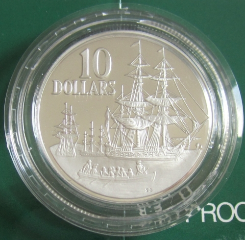Australia 10 Dollars 1988 200 Years First Fleet Silver Proof