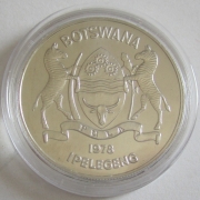 Botswana 5 Pula 1978 15 Jahre WWF Spießbock BU