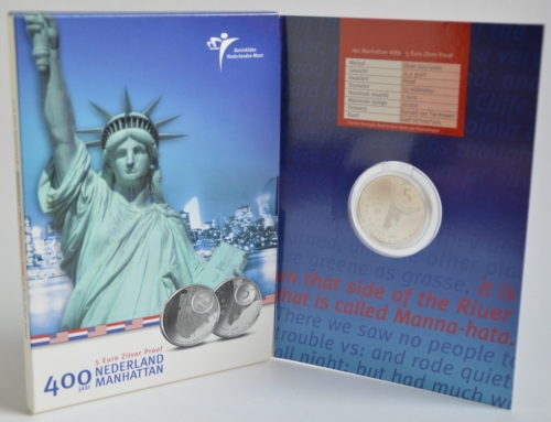 Niederlande 5 Euro 2009 400 Jahre Manhattan PP