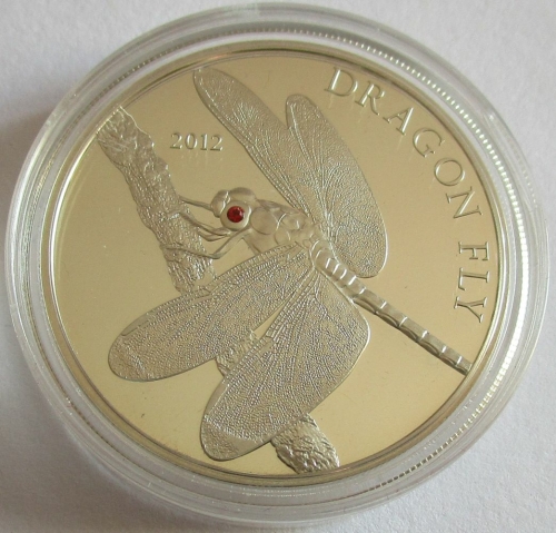 Tokelau 5 Dollars 2012 Wildlife Dragon Fly Silver