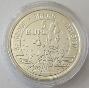 Belgium 5 Euro 2010 175 Years Railway Silver