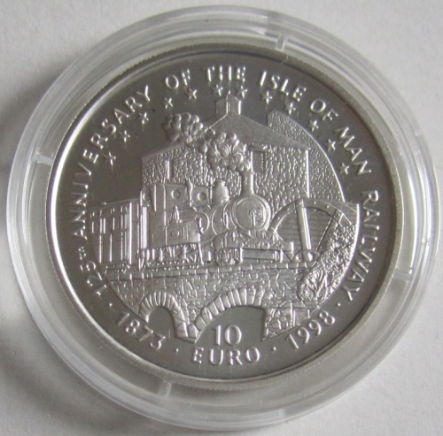 Isle of Man 10 Euro 1998 125 Jahre Eisenbahn