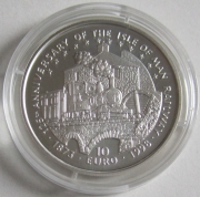 Isle of Man 10 Euro 1998 125 Years Railway Silver