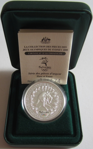 Australia 5 Dollars 2000 Olympics Sydney Kangaroo 1 Oz Silver