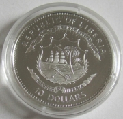 Liberia 10 Dollars 2006 German Popes Victor II Silver