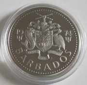 Barbados 2 Dollars 1974 Fische vor Geweihkoralle PP