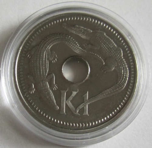 Papua-Neuguinea 1 Kina 2004 Krokodile