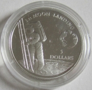 Niue 5 Dollars 1992 First Moon Landing Silver