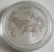 Australia 1 Dollar 2015 Lunar II Goat Lion Privy 1 Oz Silver