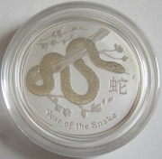 Australia 50 Cents 2013 Lunar II Snake 1/2 Oz Silver