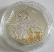 Cook Islands 5 Dollars 2009 Saint George Silver