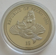 Palau 1 Dollar 1995 Marine Life Protection Seahorse
