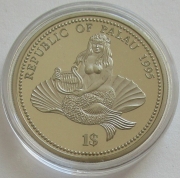 Palau 1 Dollar 1995 Marine Life Protection Seepferdchen...