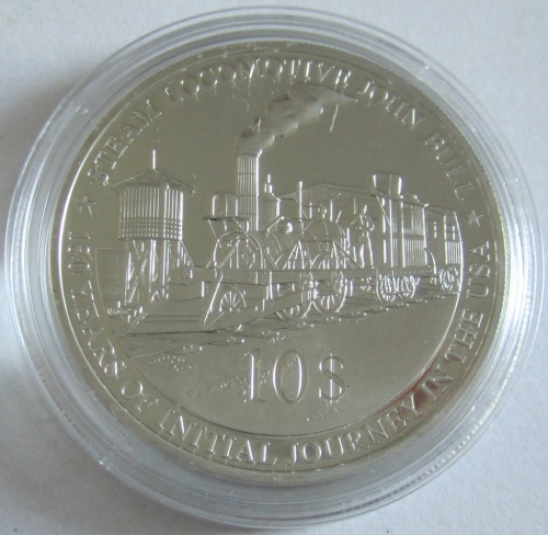 Fiji 10 Dollars 2010 Eisenbahn Dampflokomotive John Bull