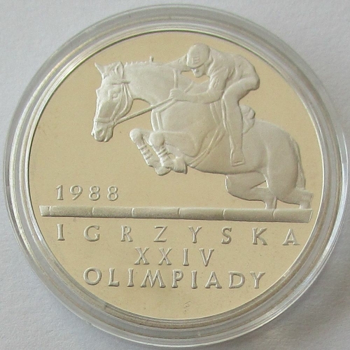 Polen 500 Zlotych 1987 Olympia Seoul Reiten