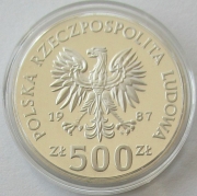 Polen 500 Zlotych 1987 Olympia Seoul Reiten