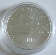 San Marino 1000 Lire 1988 Olympia Seoul Schwimmen BU