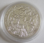 Rwanda 50 Amafaranga 2014 Wildlife Impala 1 Oz Silver