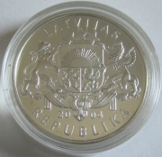 Latvia 1 Lats 2004 Football World Cup in Germany Silver