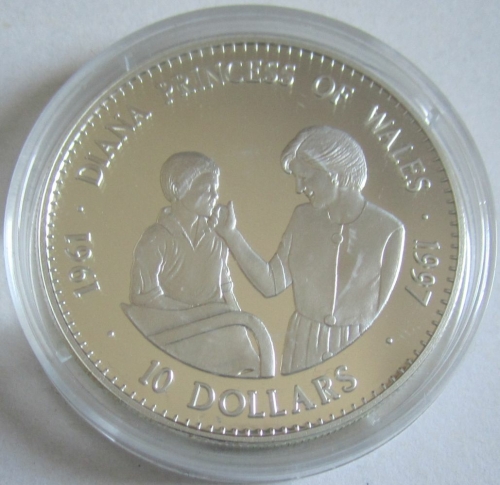 Fiji 10 Dollars 1997 Lady Diana Silver