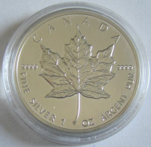 Canada 5 Dollars 1991 Maple Leaf 1 Oz Silver