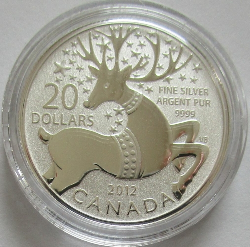 Kanada 20 Dollars 2012 Twenty for Twenty Frohe Weihnachten Rentier