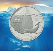 Canada 20 Dollars 2013 Whale 1/4 Oz Silver