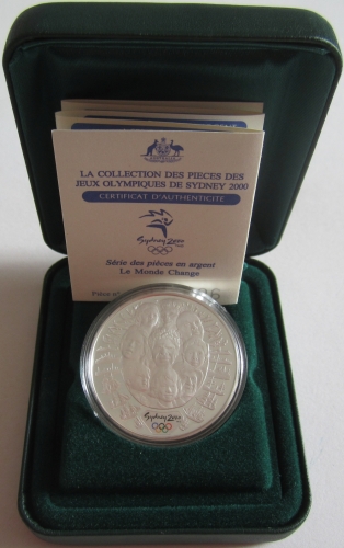 Australia 5 Dollars 2000 Olympics Sydney Immigrants 1 Oz Silver