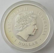 Australia 1 Dollar 2002 Kookaburra 1 Oz Silver