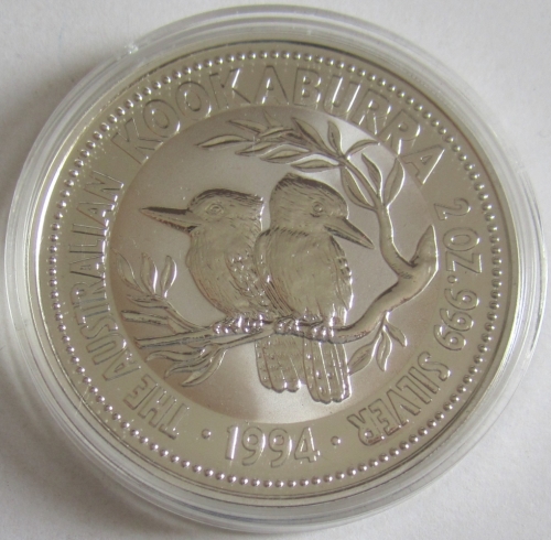 Australia 2 Dollars 1994 Kookaburra 2 Oz Silver