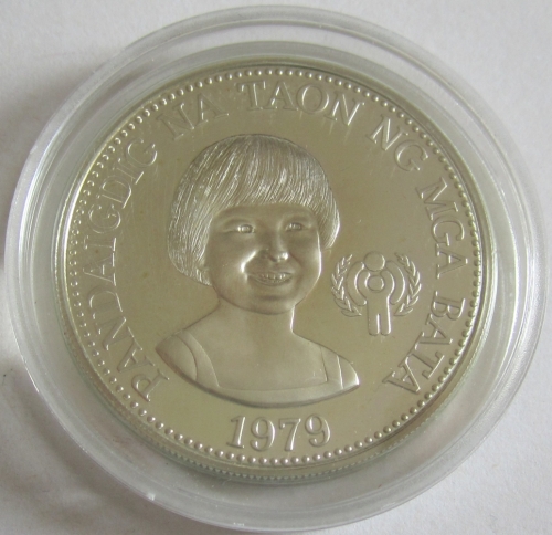 Philippines 50 Piso 1979 Year of the Child Silver Proof