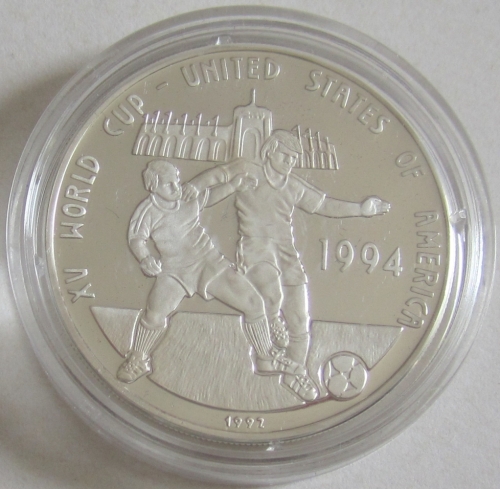 Cambodia 20 Riels 1992 Football World Cup in the USA Silver