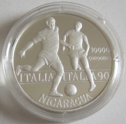 Nicaragua 10000 Cordobas 1990 Fußball-WM in Italien