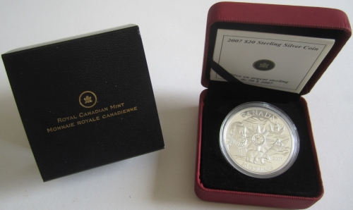 Canada 20 Dollars 2007 International Polar Year Silver