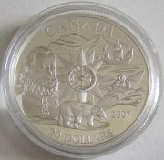 Canada 20 Dollars 2007 International Polar Year Silver