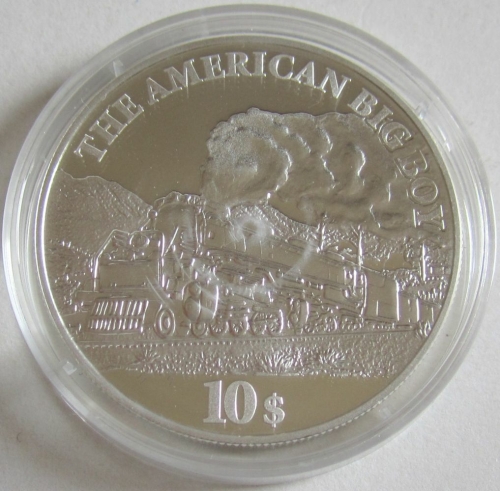 Cook Islands 10 Dollars 2008 Railroads American Big Boy Silver