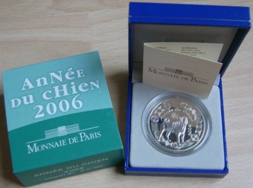 Frankreich 0,25 Euro 2006 Lunar Hund