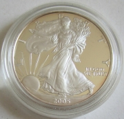 USA 1 Dollar 2005 American Silver Eagle 1 Oz Silver Proof