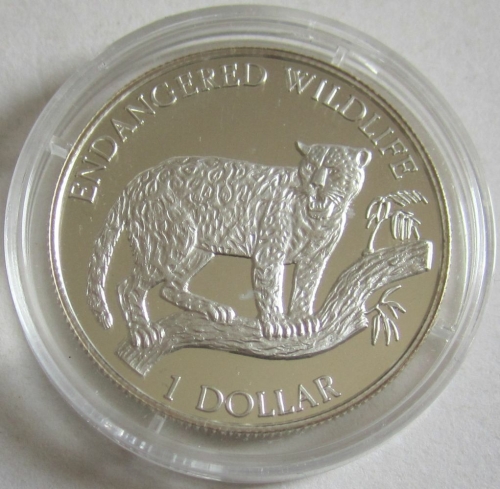 Niue 1 Dollar 1996 Wildlife Jaguar Silver