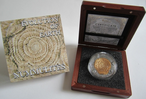 Niue 2 Dollars 2017 Evolution of Earth Nummulites 2 Oz Silver