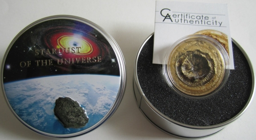 Cook Islands 2 Dollars 2017 Stardust of the Universe Chergach Meteorite Silver