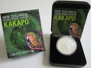 New Zealand 5 Dollars 2009 Wildlife Kakapo 1 Oz Silver Proof